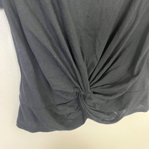 Free People Movement Run In The Sun Twisted Short Sleeve Shirt Black NWT Size M - Picture 4 of 7